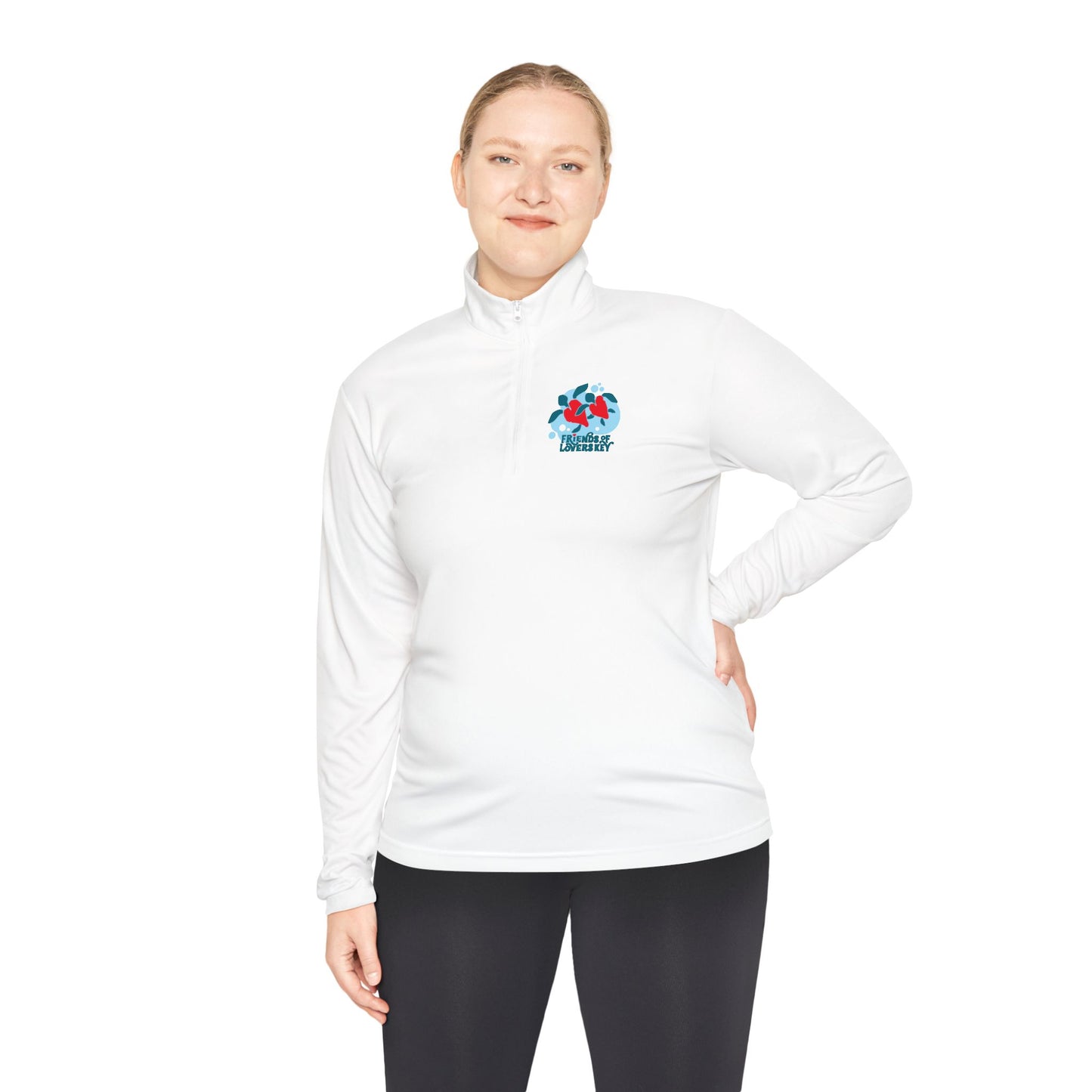 Friends of Lovers Key Logo, Unisex Quarter-Zip Pullover