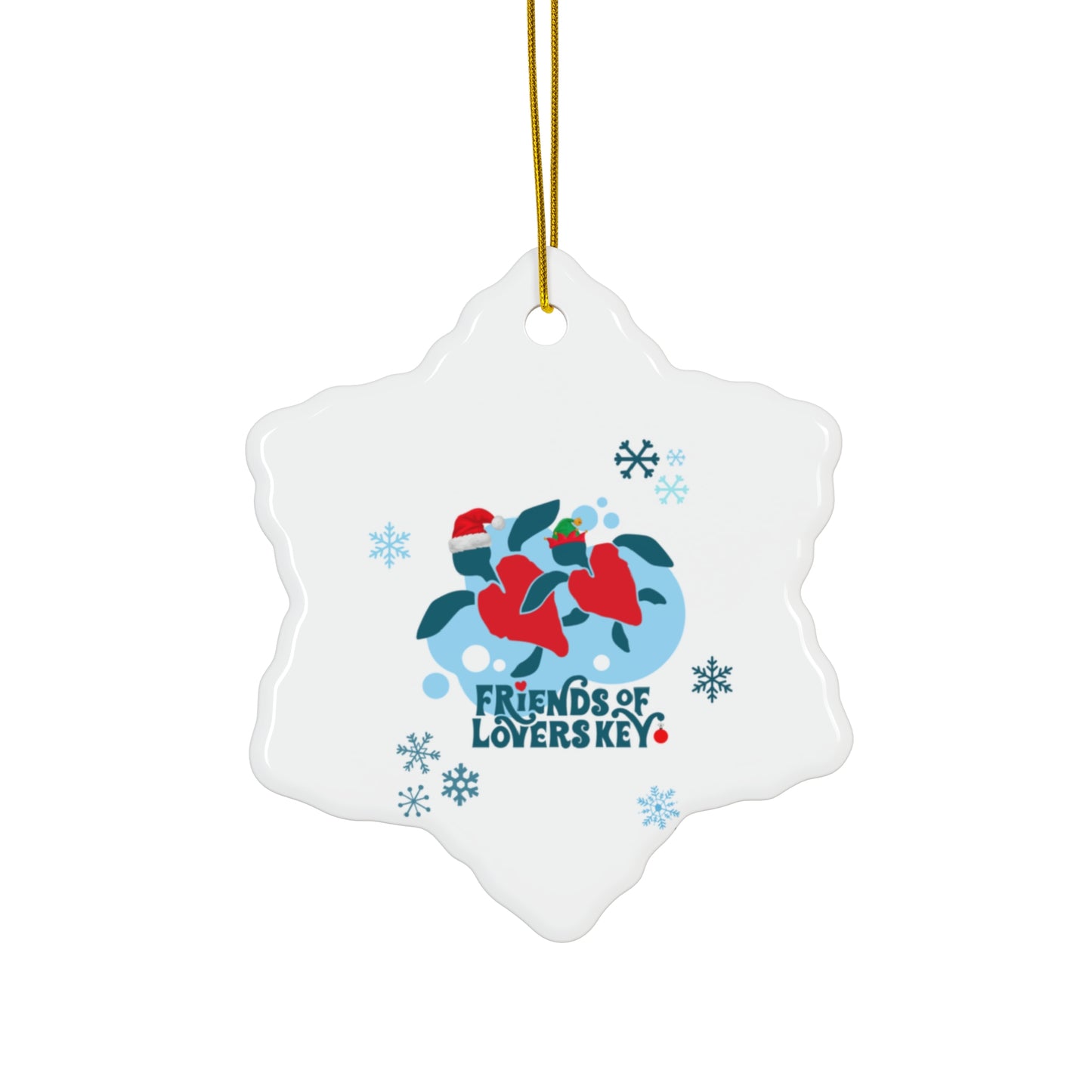 Holiday - Friends of Lovers Key Ceramic Ornament