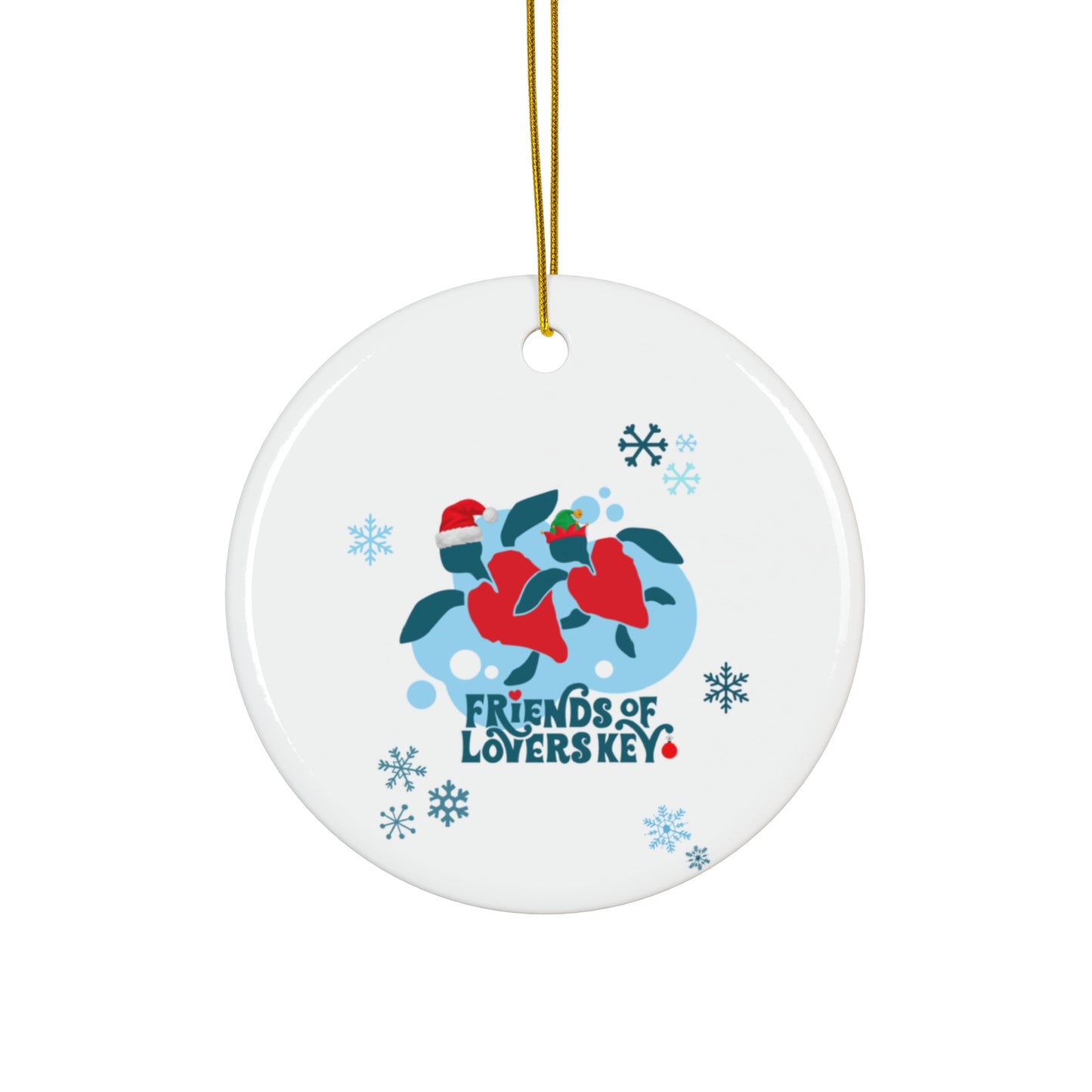 Holiday - Friends of Lovers Key Ceramic Ornament