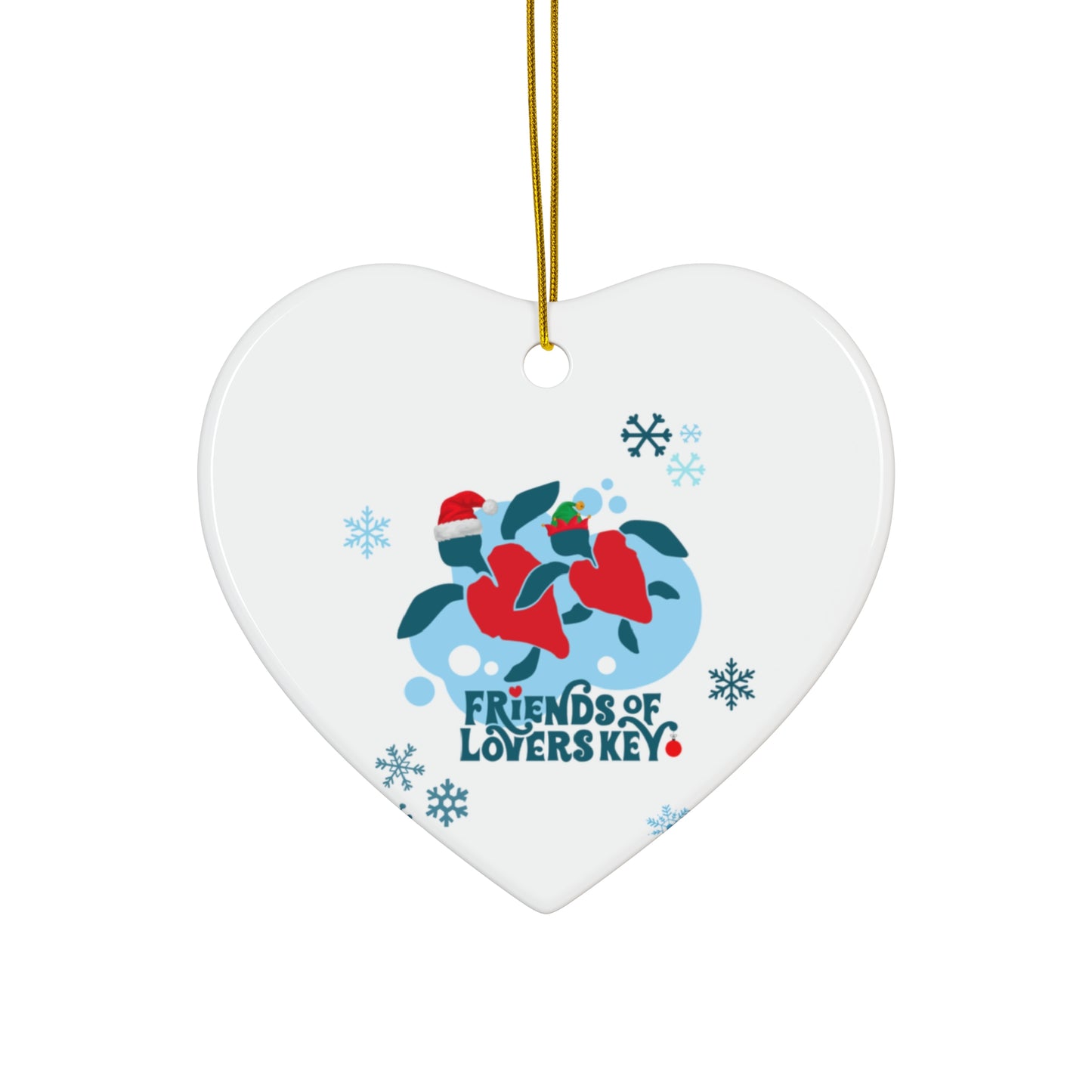 Holiday - Friends of Lovers Key Ceramic Ornament