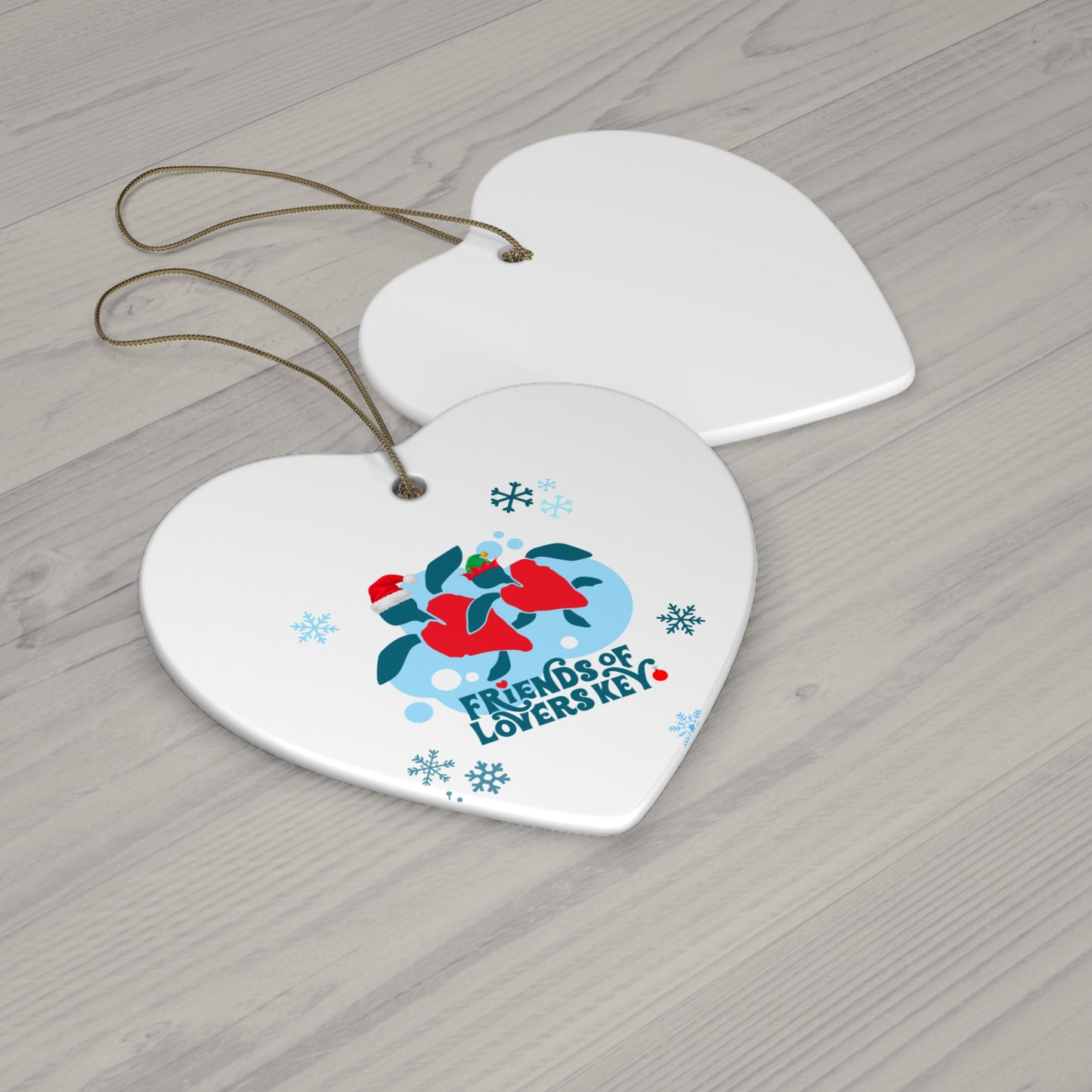 Holiday - Friends of Lovers Key Ceramic Ornament