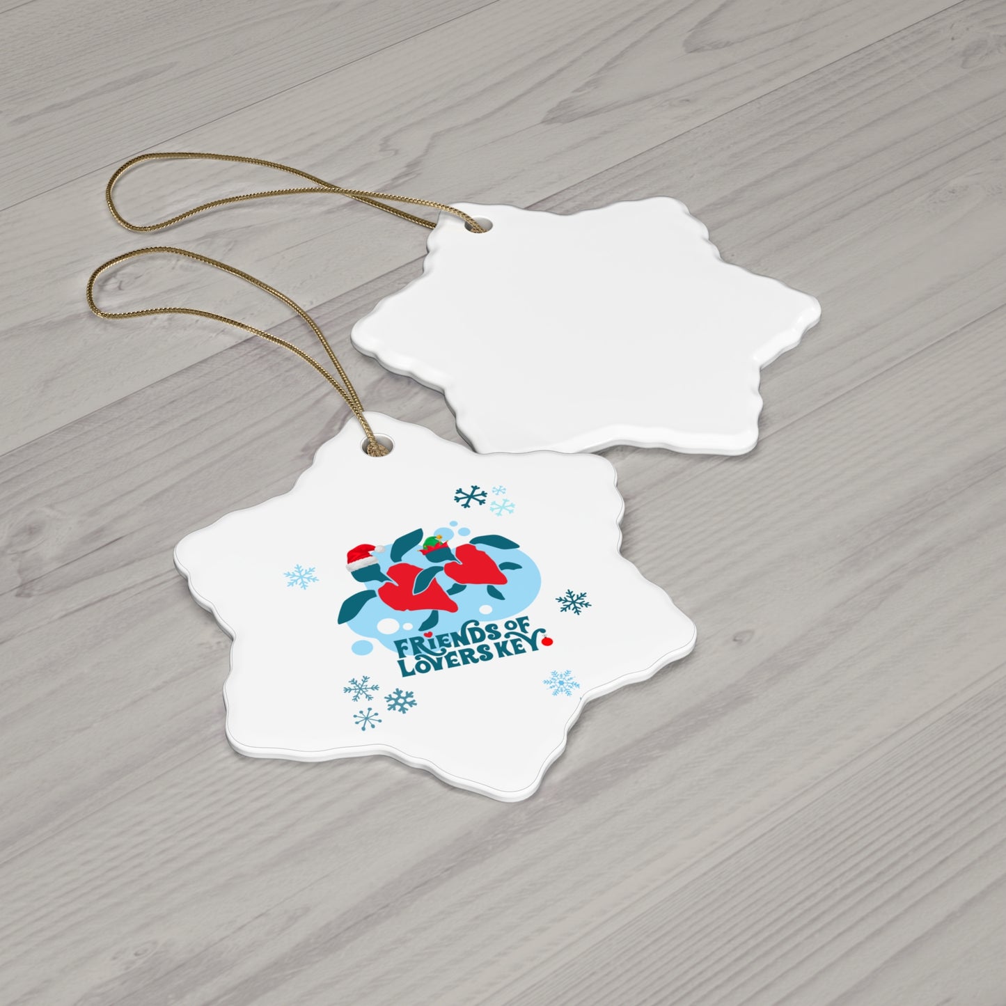 Holiday - Friends of Lovers Key Ceramic Ornament