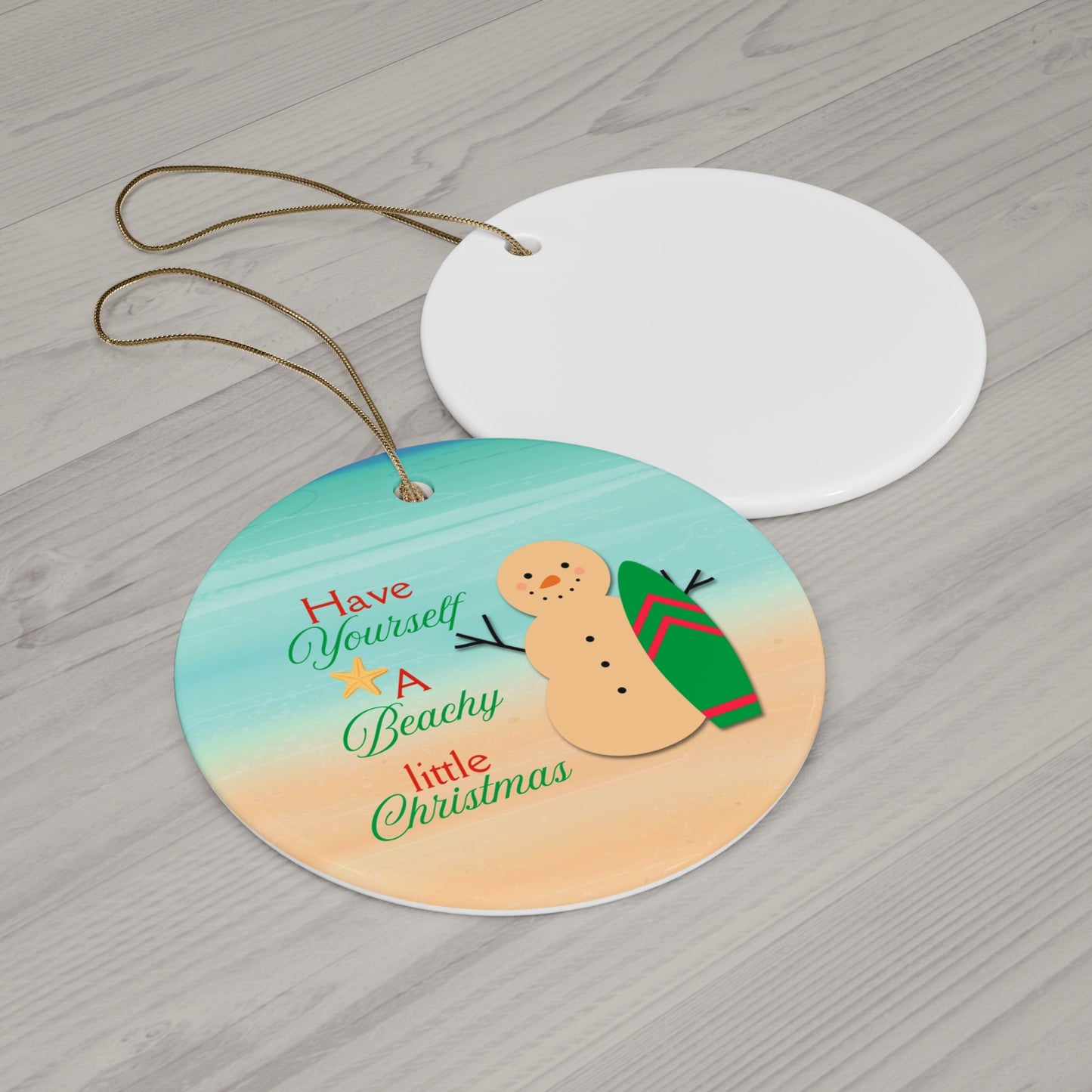 Holiday - Friends of Lovers Key Beachy Ceramic Holiday Ornament