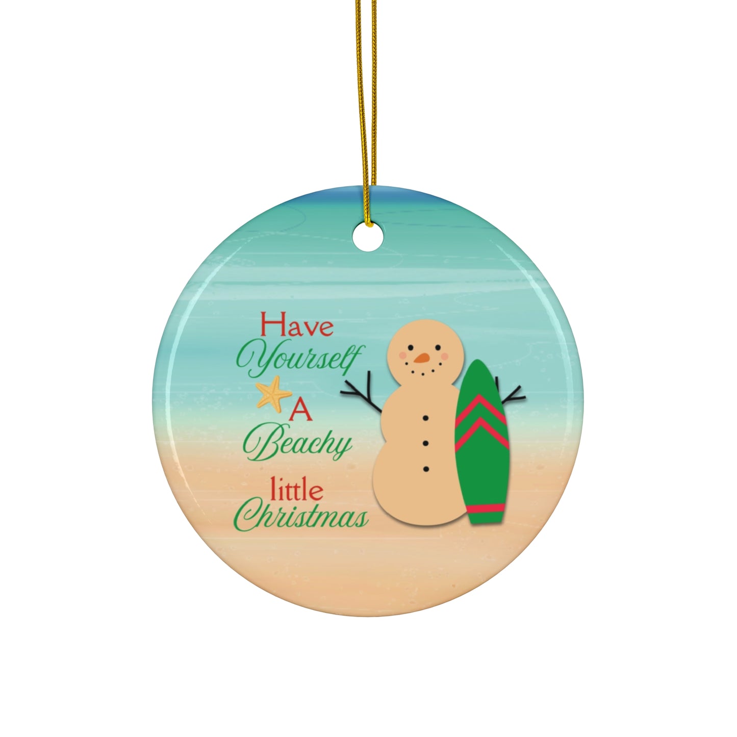 Holiday - Friends of Lovers Key Beachy Ceramic Holiday Ornament